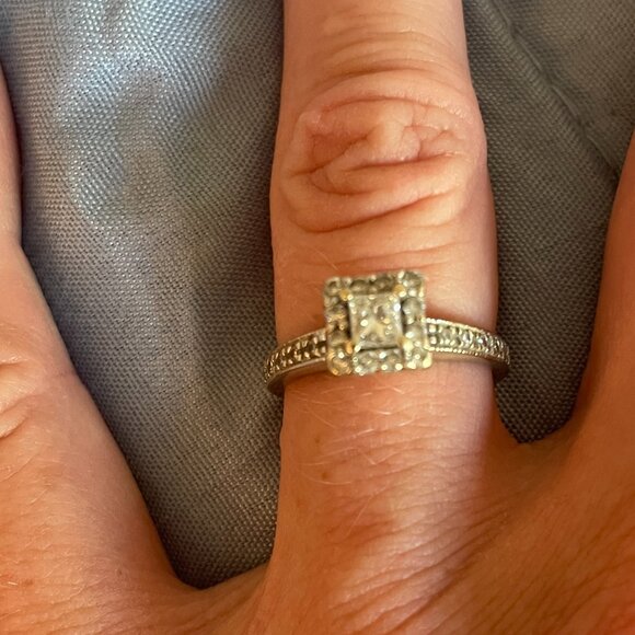 Zales Wedding Ring – 5/8 CTW, 14K White Gold - Picture 1 of 3